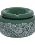 Fujima Moroccan Green Floral Ashtray