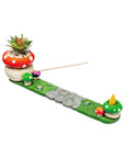 12.5" Fujima Mushroom Incense Burner with Faux Plant