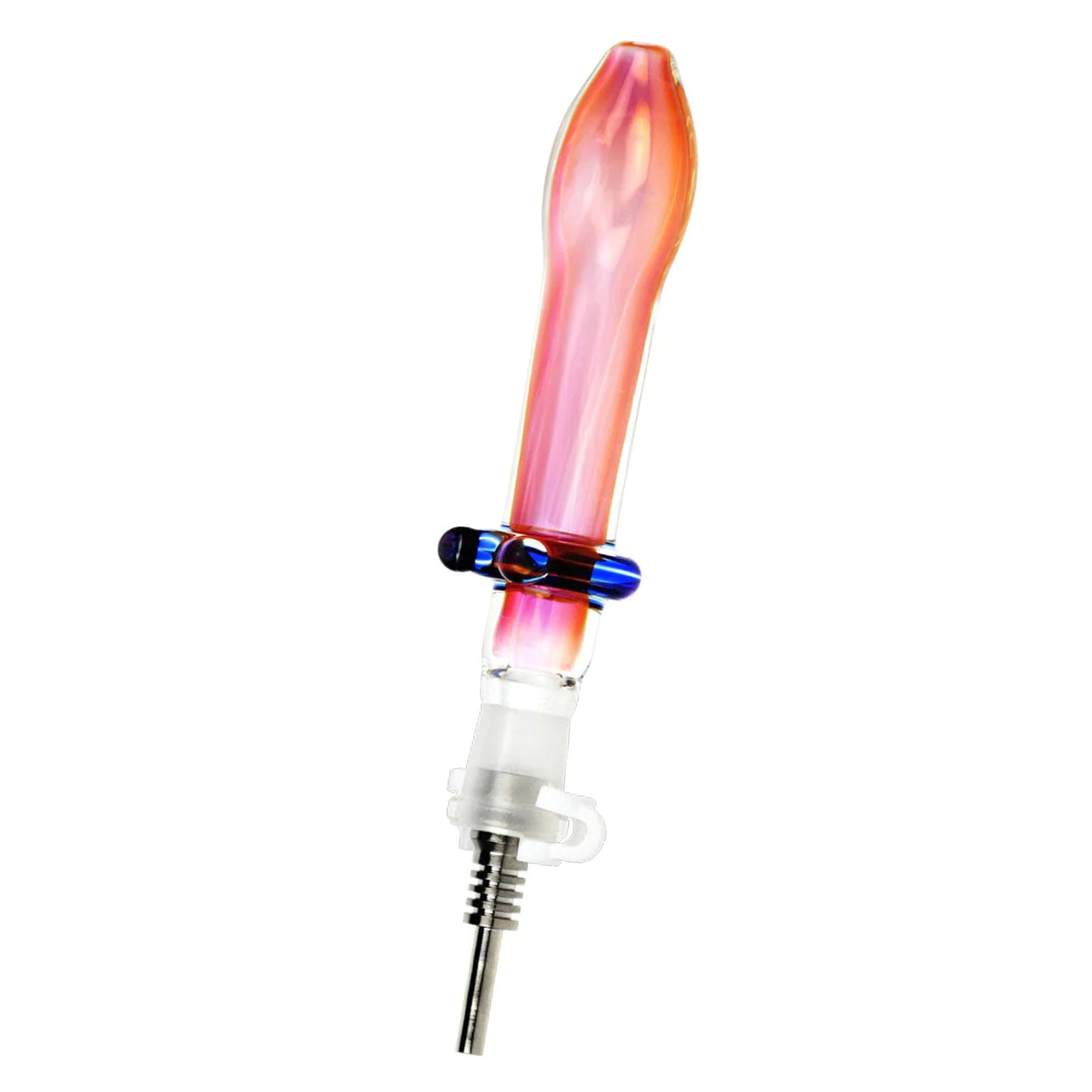 Fumed Glass Footed Honey Straw