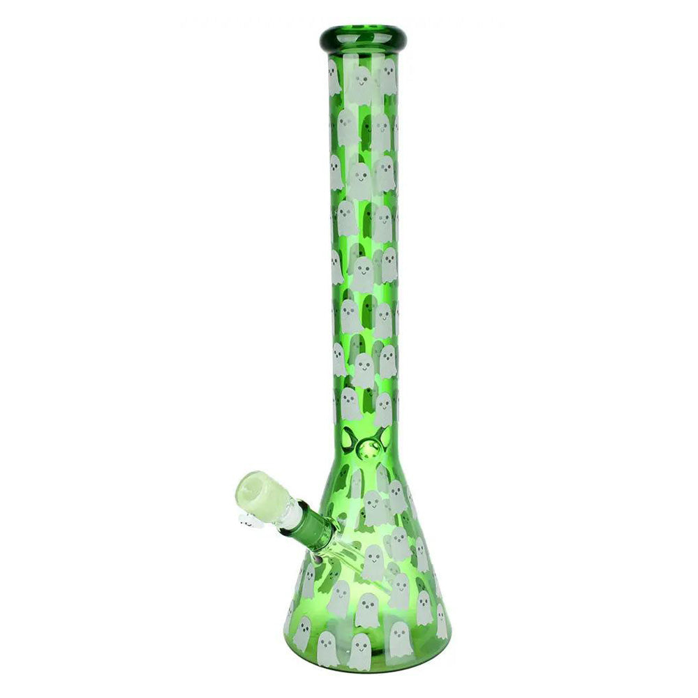 Ghostly Glow Beaker Water Pipe 18"