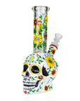 Glass Sugar Skull Bong 9" - inhalco