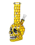 Glass Sugar Skull Bong 9" - inhalco