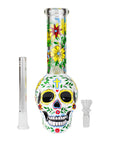 Glass Sugar Skull Bong 9" - inhalco