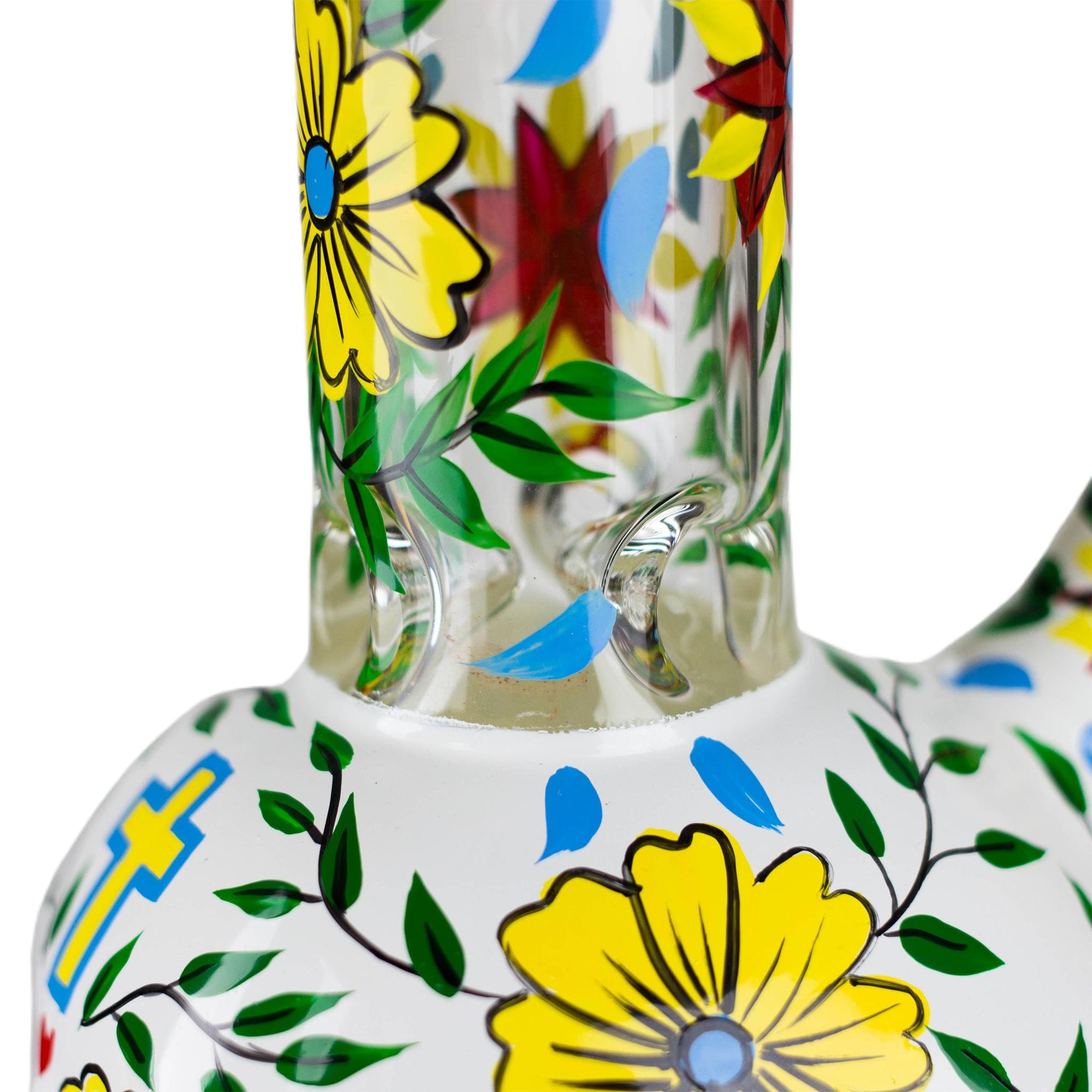 Glass Sugar Skull Bong 9&quot; - inhalco