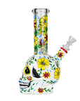 Glass Sugar Skull Bong 9" - inhalco