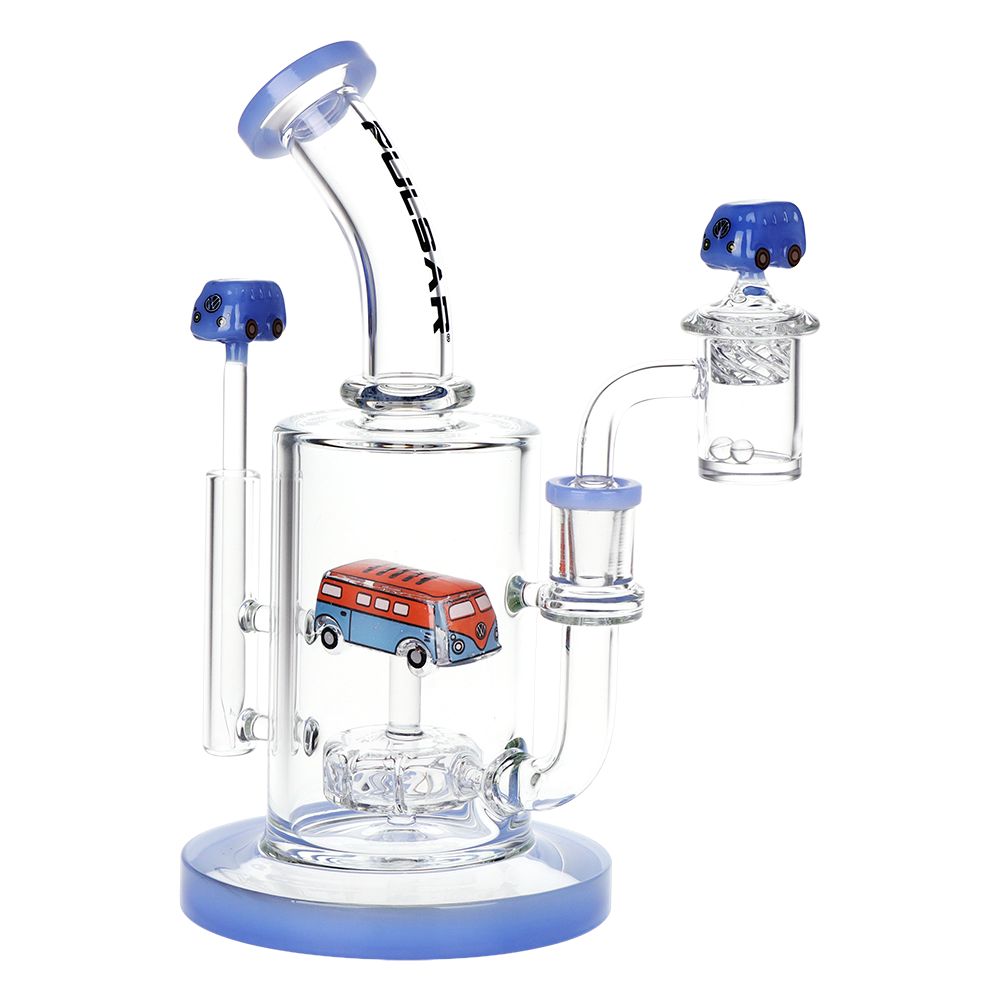 Glow VW Bus Glass Dab Rig Set 8.5"