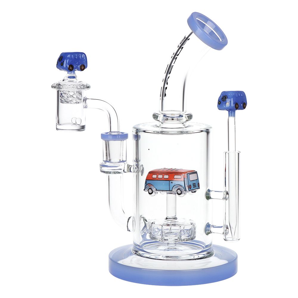 Glow VW Bus Glass Dab Rig Set 8.5"