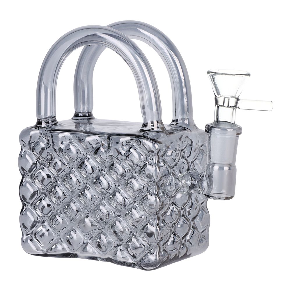 Gray SeshGear Luxury Hand Bag Glass Water Pipe