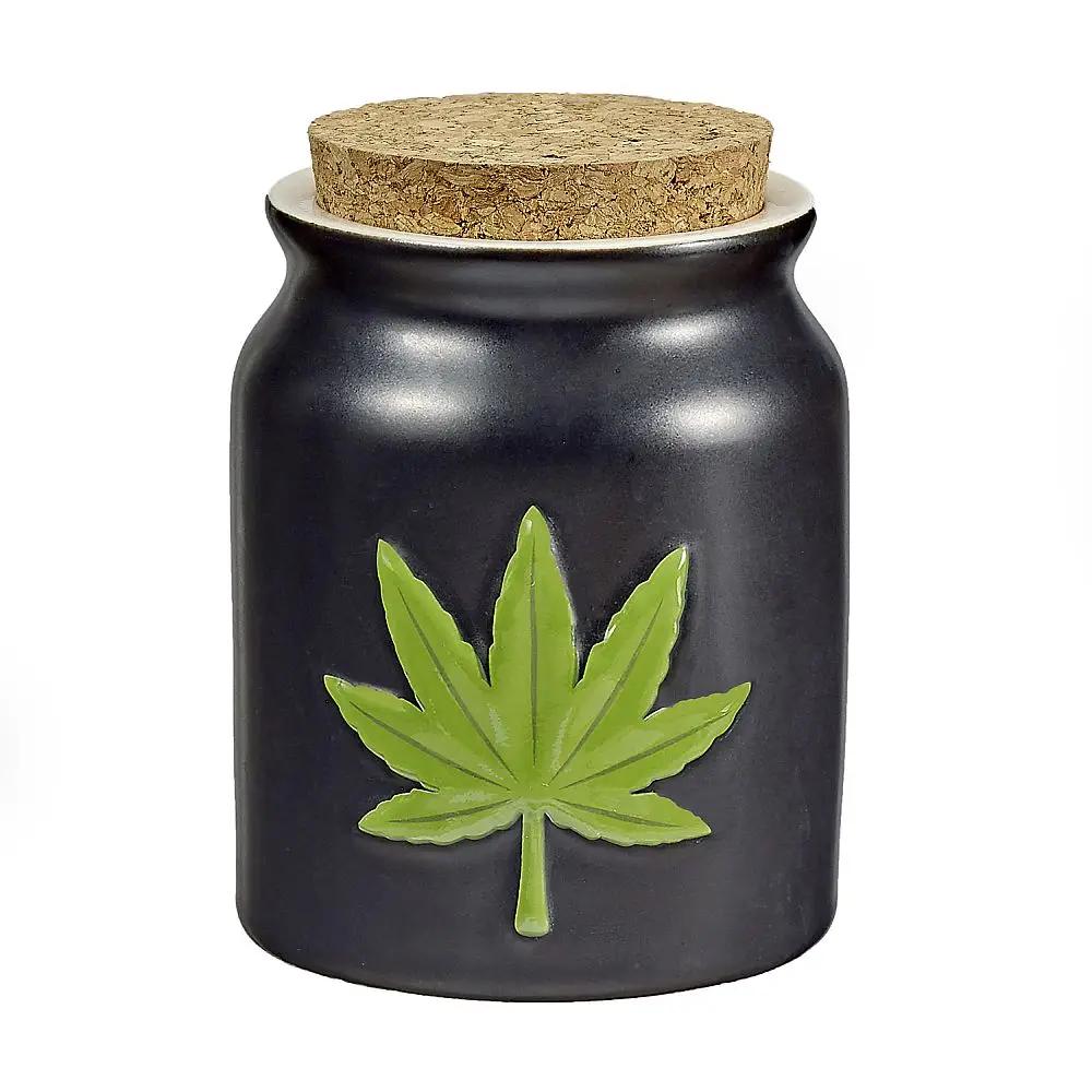 Green Leaf Stash Jar - inhalco