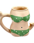 Green Bikini Mug Pipe - INHALCO