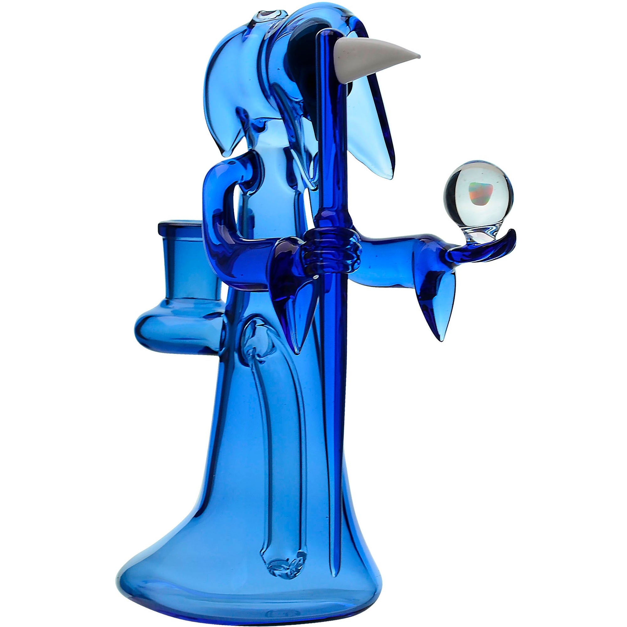 Grim Reaper Dab Rig Blue Right - INHALCO