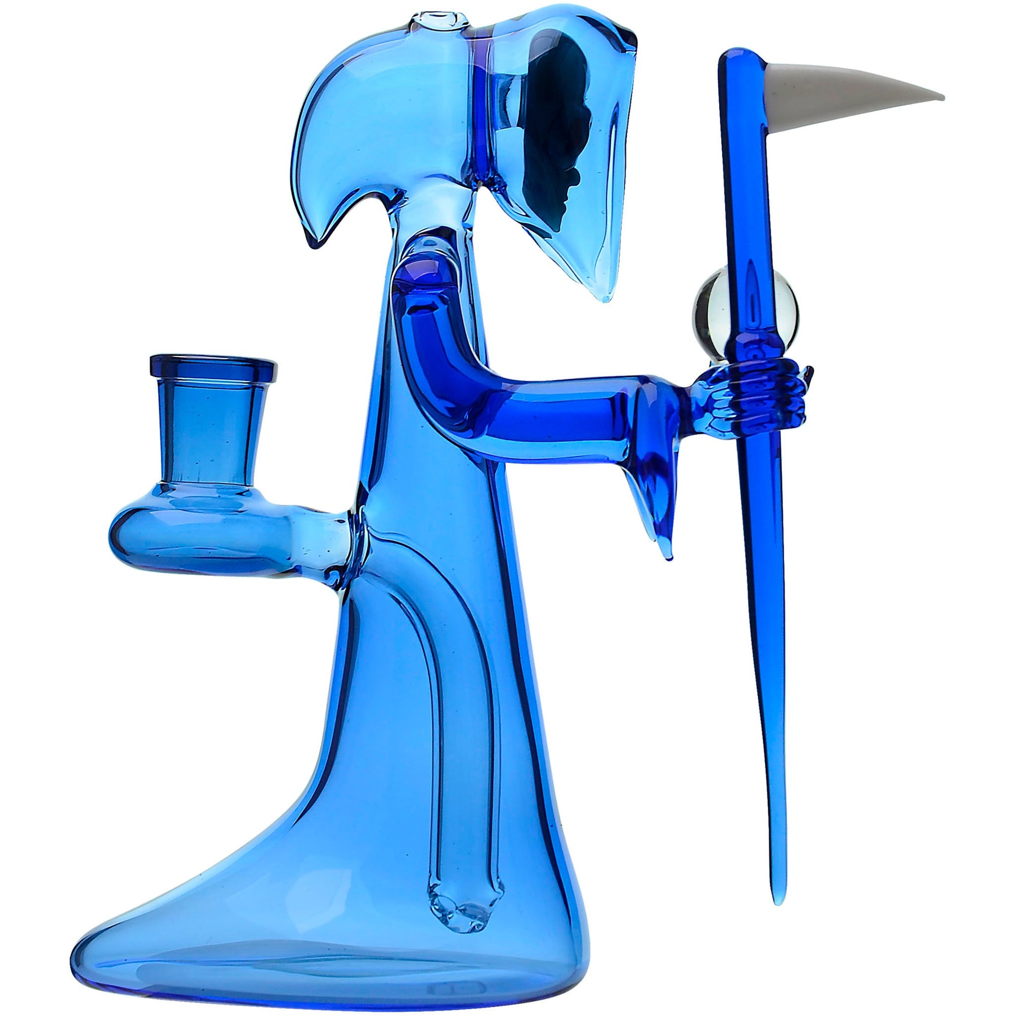 Grim Reaper Dab Rig Blue Right - INHALCO
