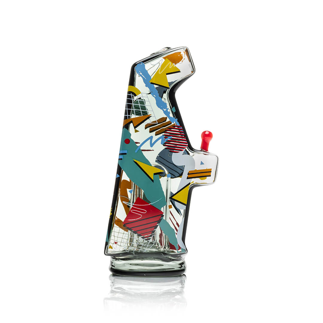 Totally Rad Arcade Puffco Peak Top - gaming theme glass attachment close-up