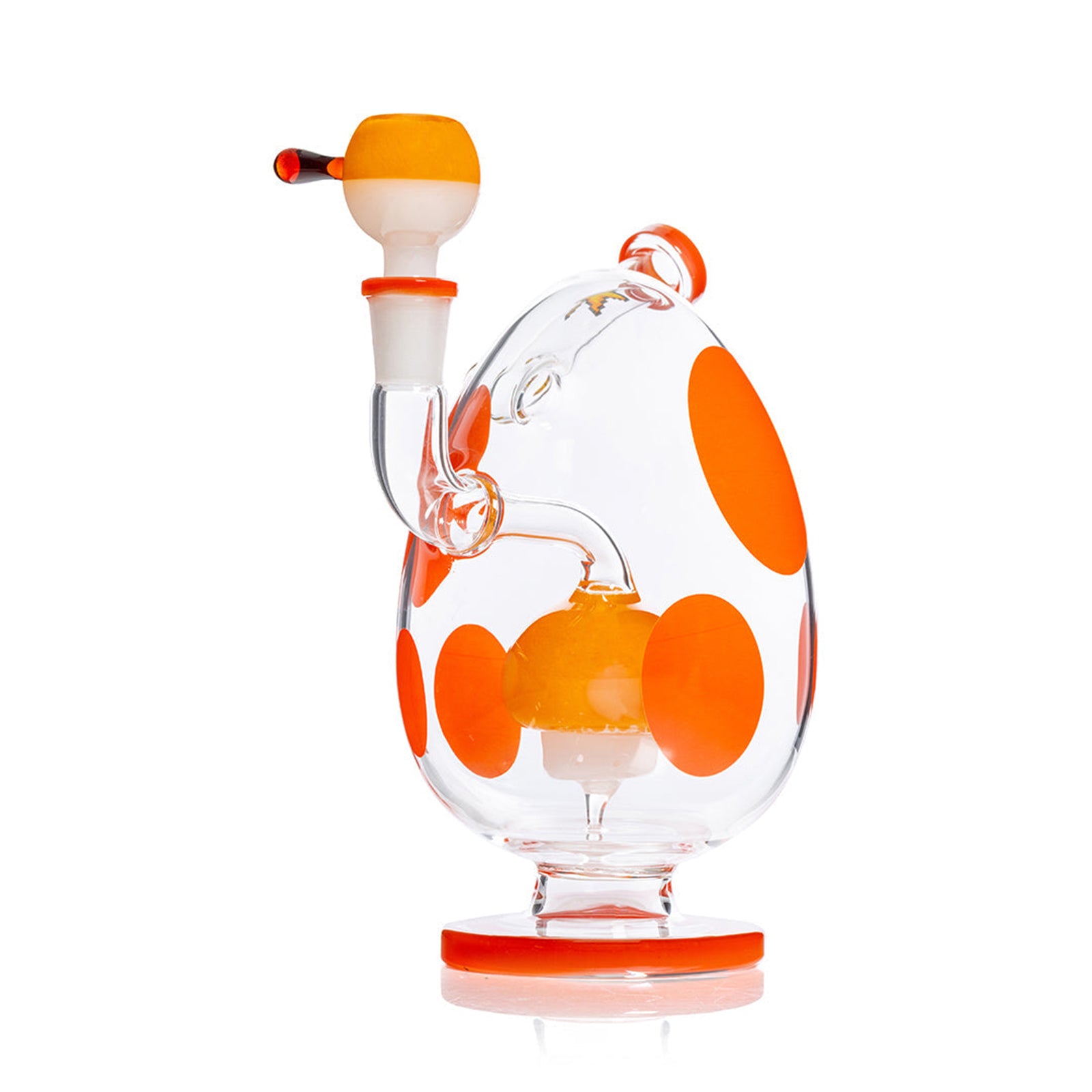 Spotted Egg XL Bong 9&quot; with Mushroom Perc - INHALCO