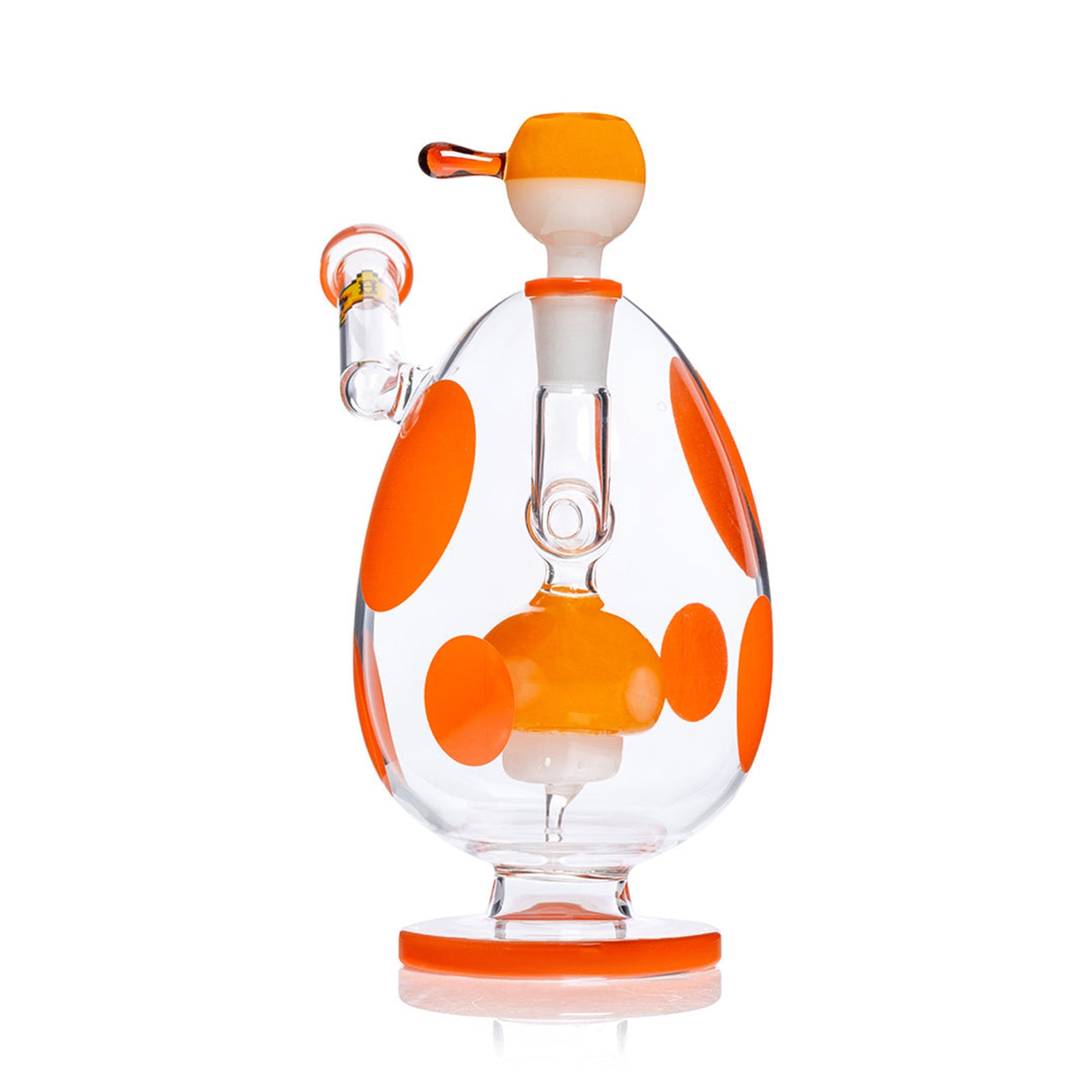 Spotted Egg XL Bong 9&quot; with Mushroom Perc - INHALCO