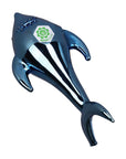 SeshGear Electroplated Cobalt Chomper Glass Hand Pipe