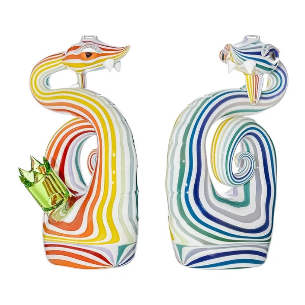 Heady Wigwag Snake Dab Rig W Opal Eyes