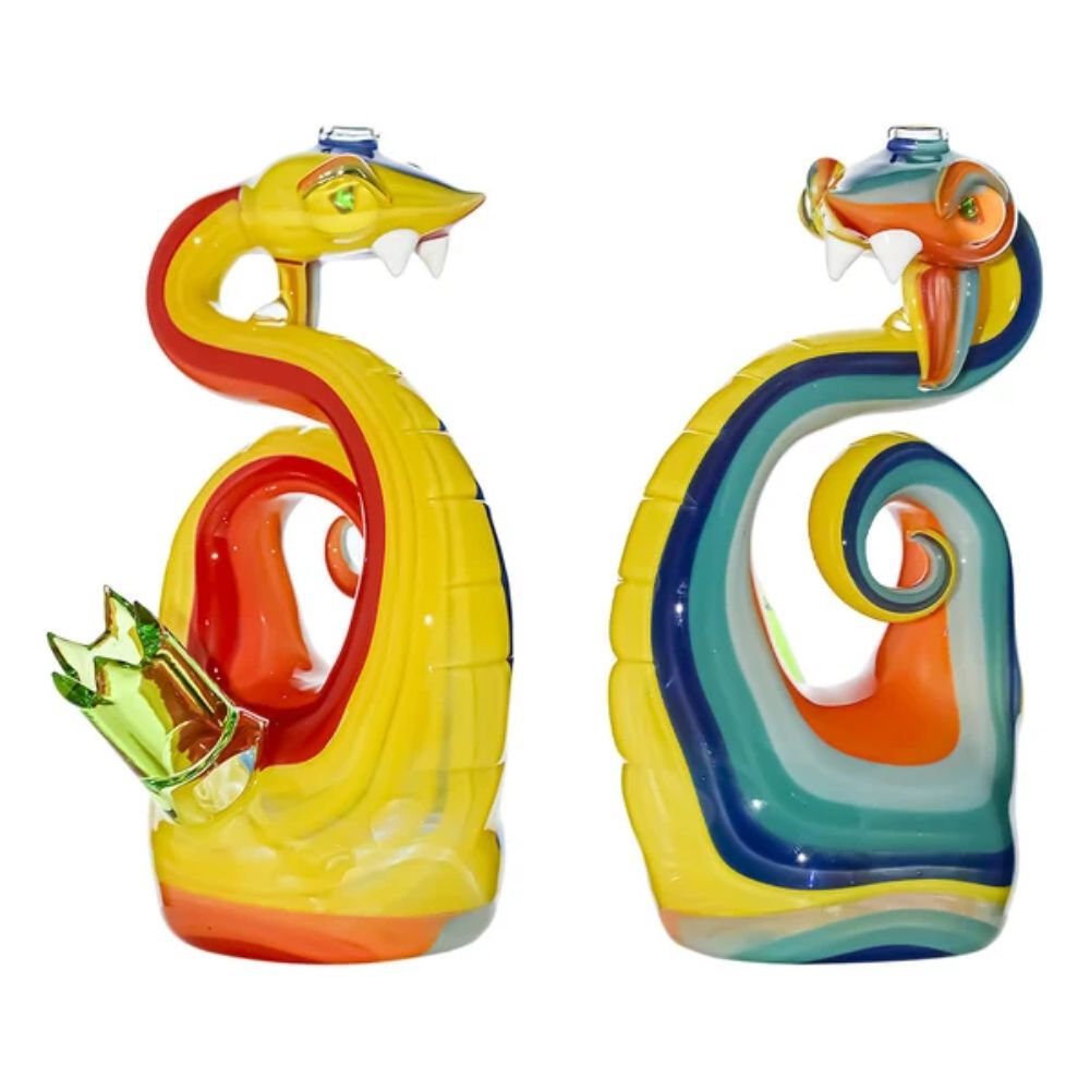 Heady Wigwag Snake Dab Rig W Opal Eyes