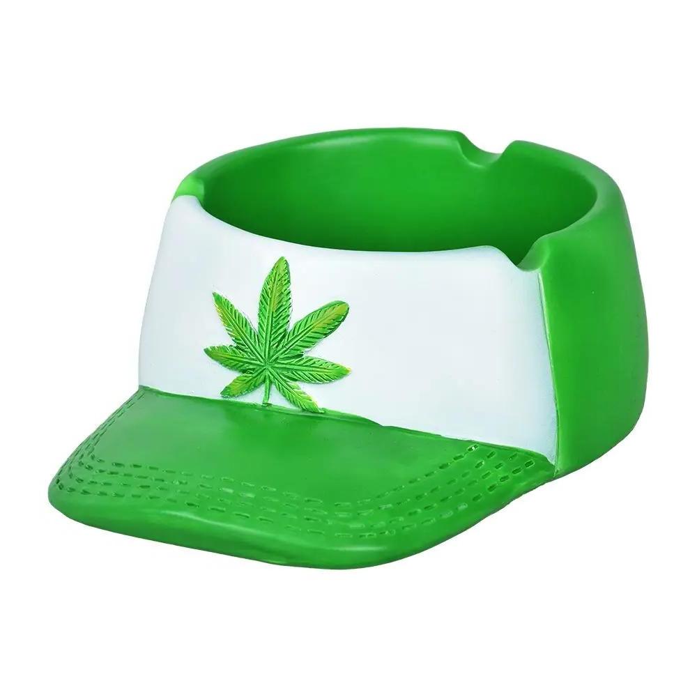 Hemp Leaf Baseball Cap Ashtray