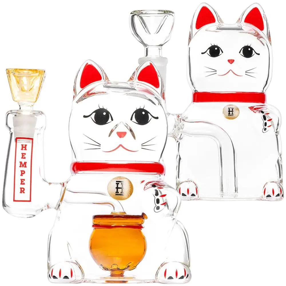 Hemper Lucky Money Cat Bong - inhalco