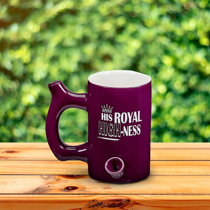 Purple Smoking Pipe Mug - inhalco