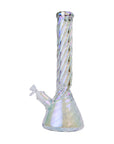 Human Grade Twisted Iridescent Beaker Water Bong