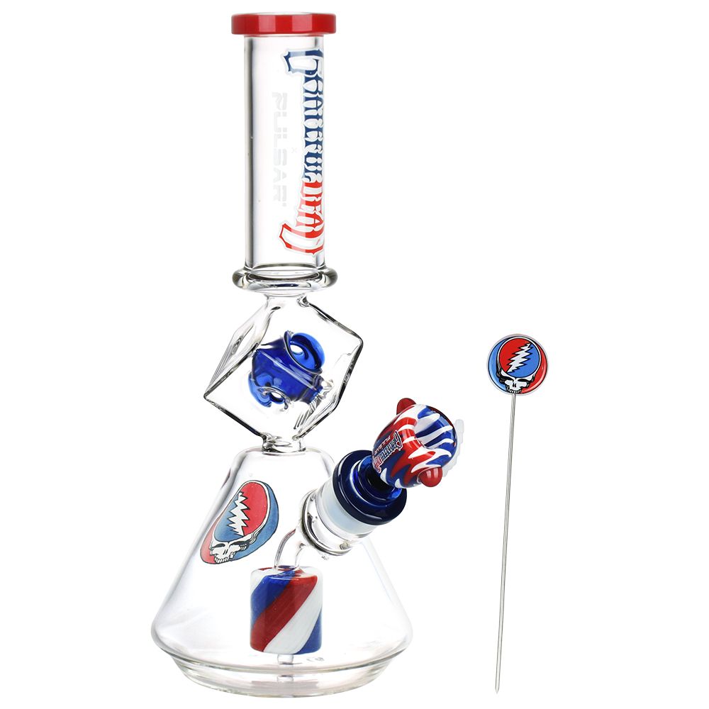 Inception Cube Beaker Bong with Barrel Percolator | INHALCO
