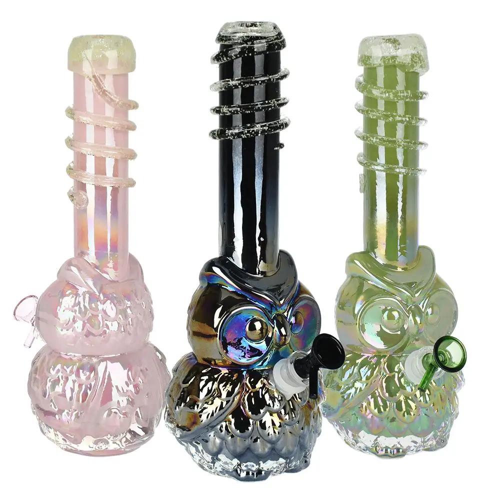 Iridescent Owl Soft Water Pipe - inhalco