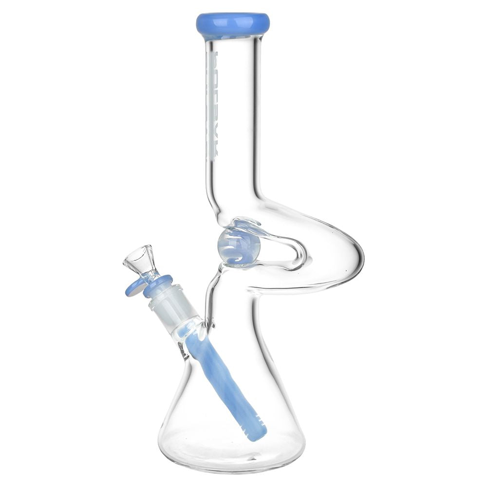 Kinked Marble Bent Neck Beaker Bong - inhalco