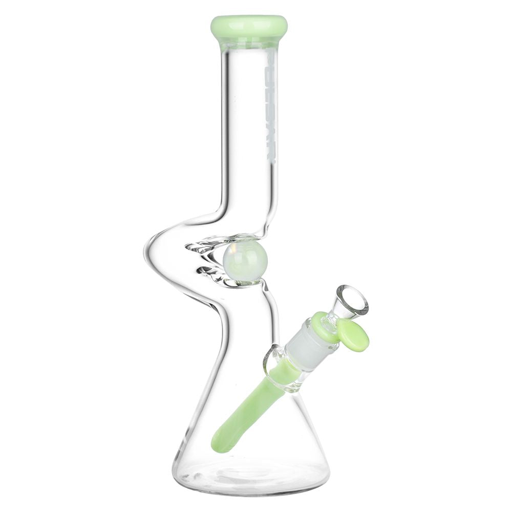 Kinked Marble Bent Neck Beaker Bong - inhalco