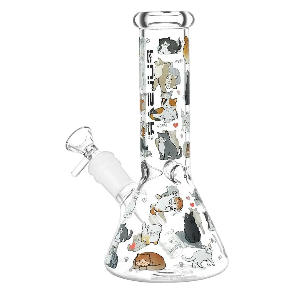 Kitten Corral Beaker Glass Water Pipe - INHALCO