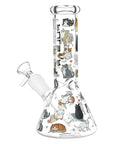 Kitten Corral Beaker Glass Water Pipe - INHALCO