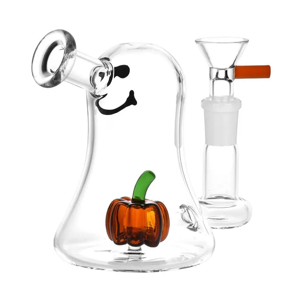 Li&#39;l Ghostly Glass Water Pipe - inhalco