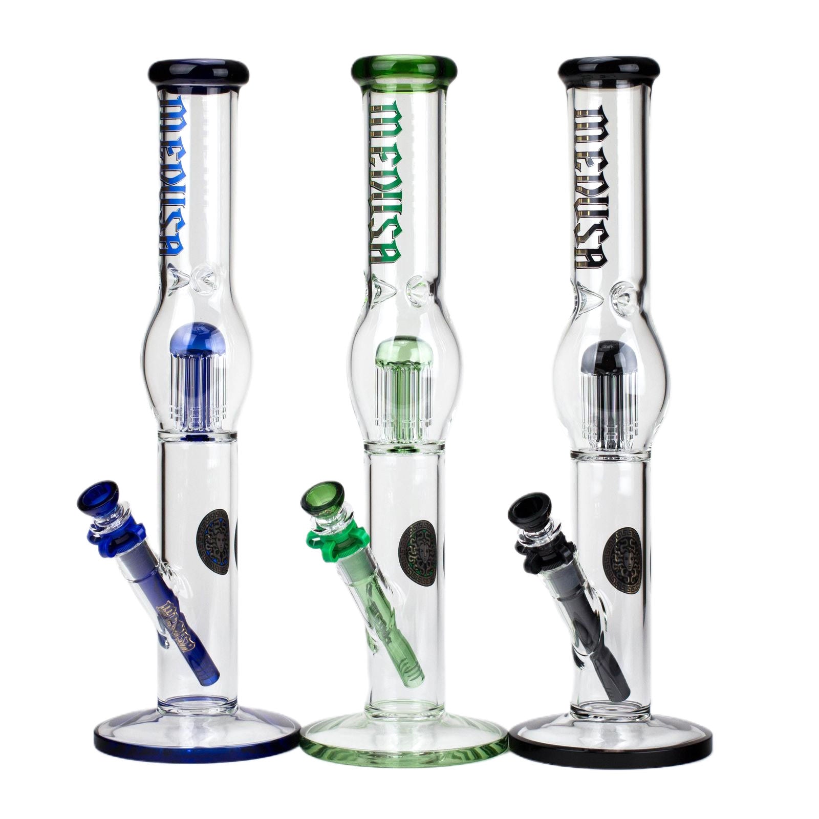 Medusa 7mm Glass Bubble Tree Perc Glass Bong - inhalco