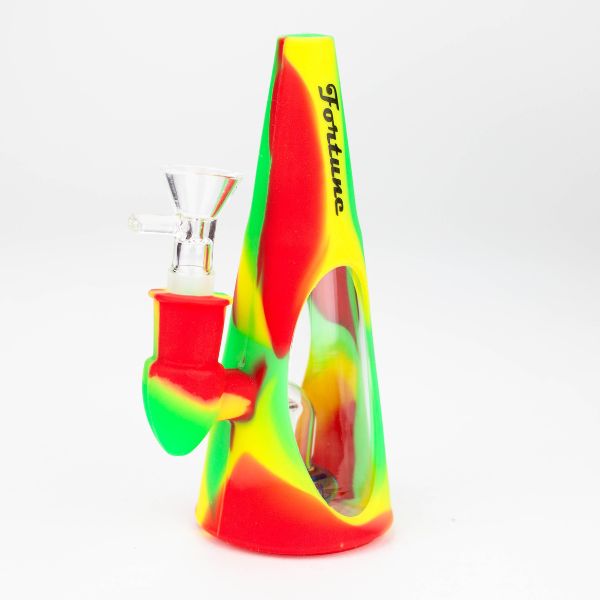 6.5&quot; Multi-Color Cone Silicone Water Bong - INHALCO