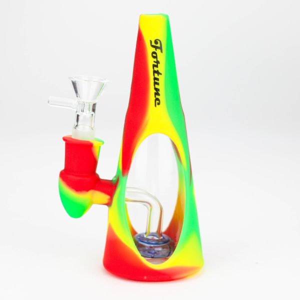 6.5&quot; Multi-Color Cone Silicone Water Bong - INHALCO