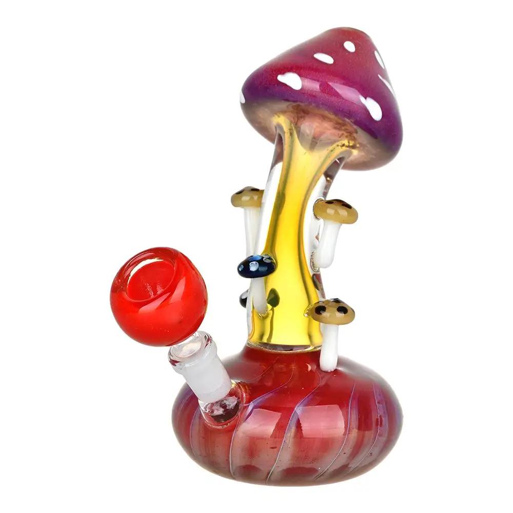 Mushroom Collective Bent Neck Bubble Bong - inhalco