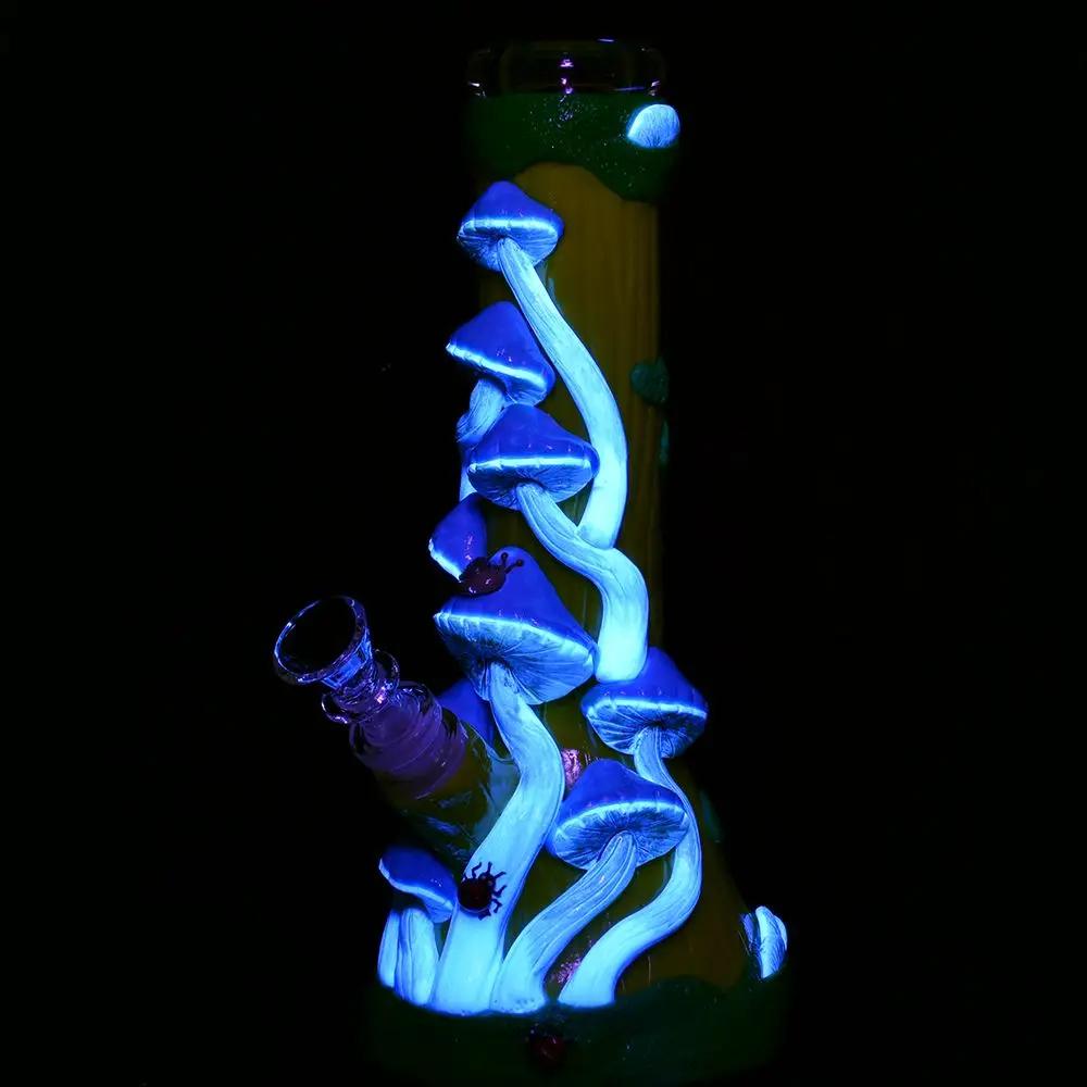 Mushroom Madness Glow in Dark Bong Beaker