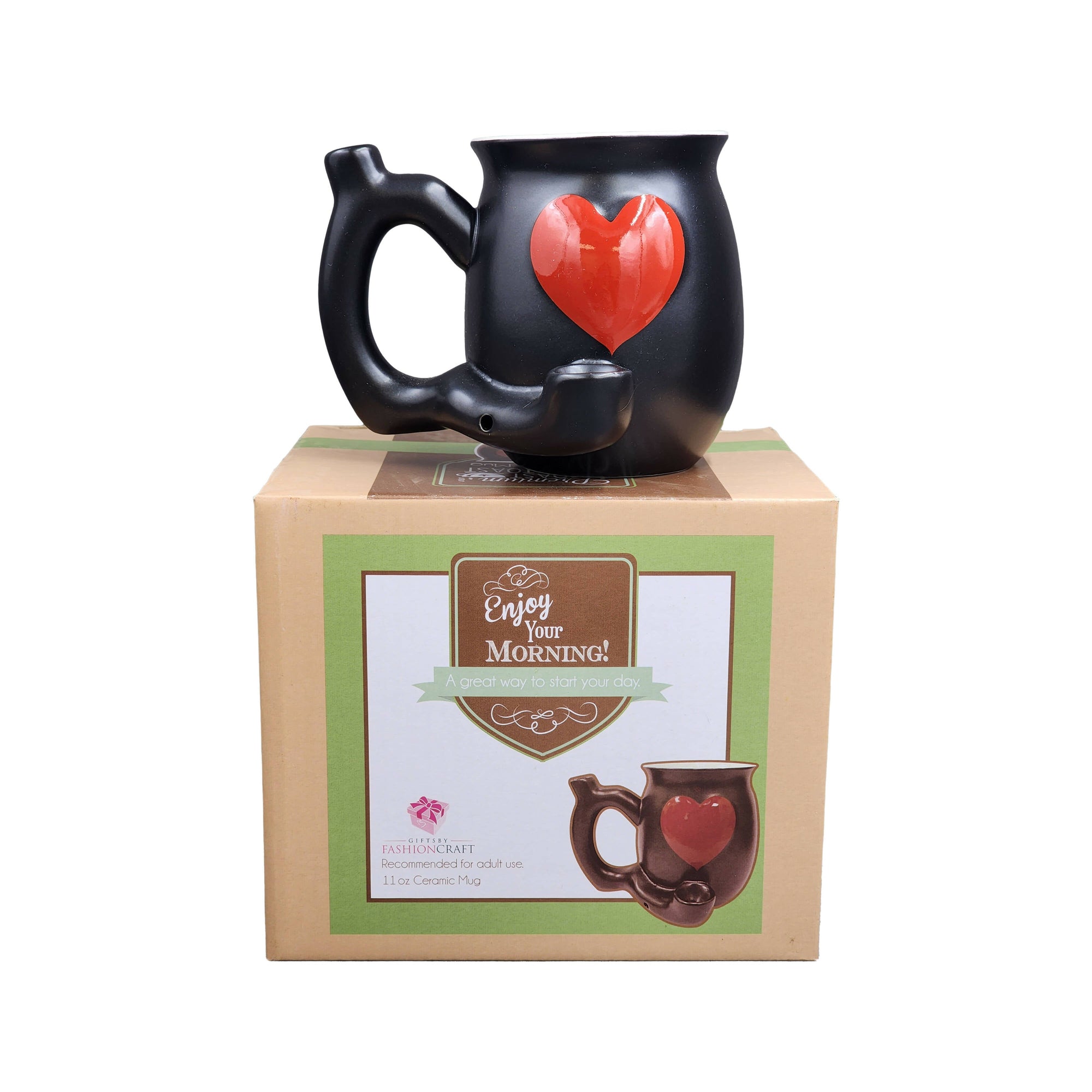 Embossed Red Heart Ceramic Mug