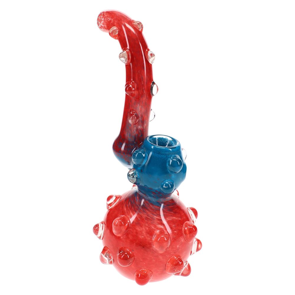 Parade Pop Colorful Frit Glass Hammer Bubbler 8.5″
