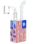 Patriotic Leaf Juice Box Dab Rig - inhalco