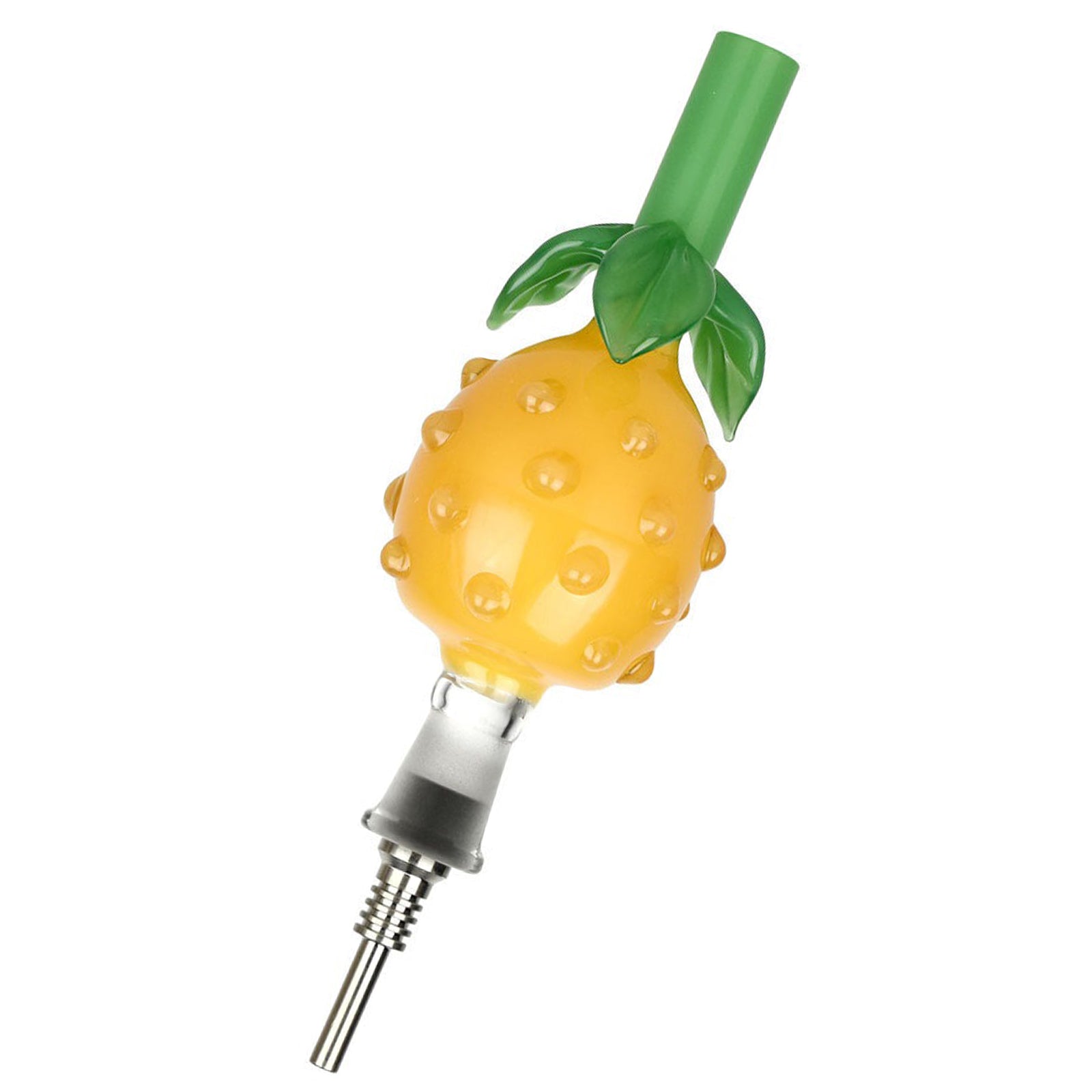 Perky Pineapple Glass Honey Straw for Dabs - INHALCO