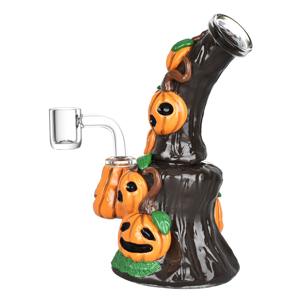 Piled Up Pumpkin Patch Enamel on Glass Dab Rig