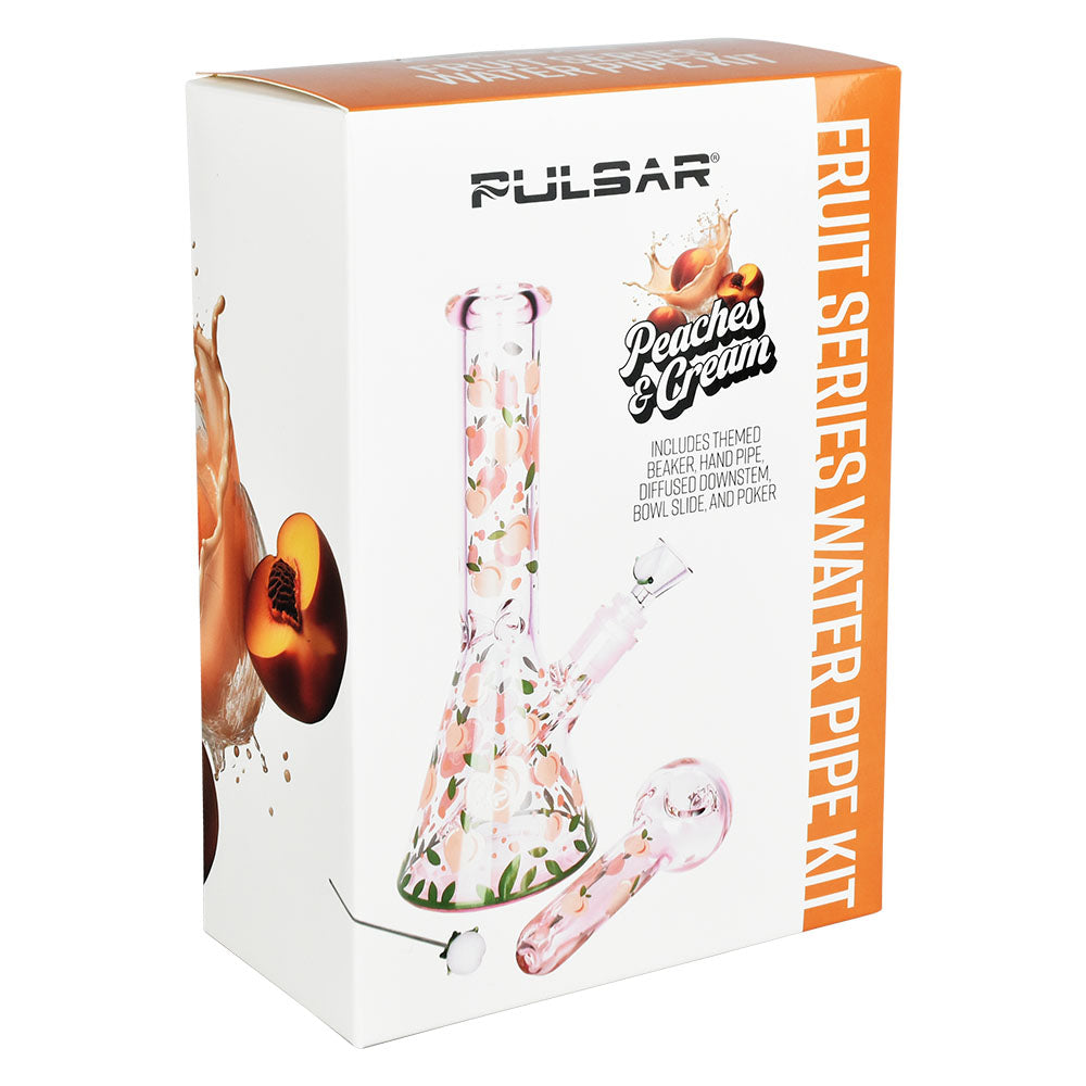 Pink Glowing Peaches Bong with Pipe