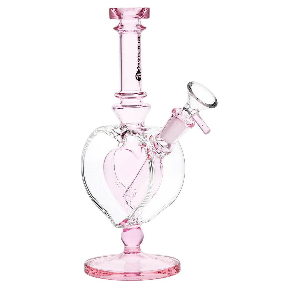 Pink Heart Chalice Glass Bong - inhalco