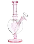 Pink Heart Chalice Glass Bong - inhalco