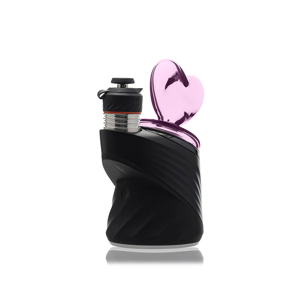 Pink Heart Dry Puffco Peak Glass Attachment