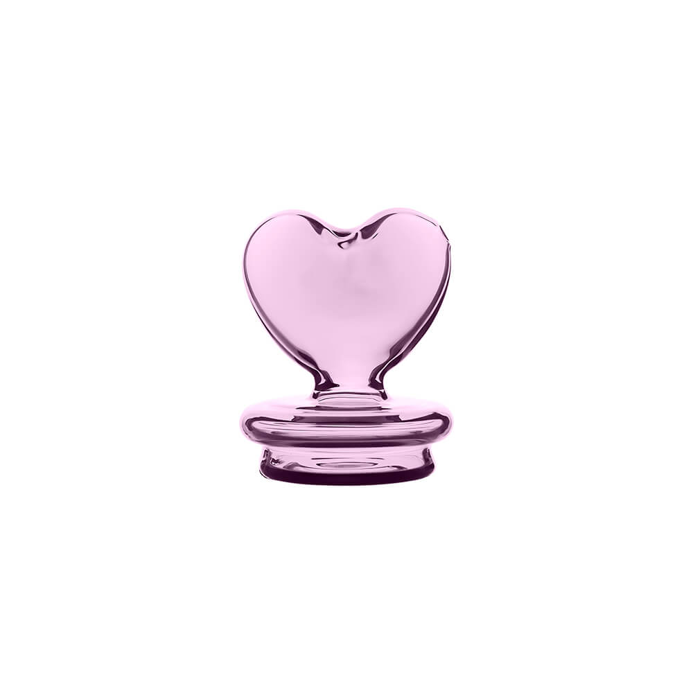 Pink Heart Dry Puffco Peak Glass Attachment