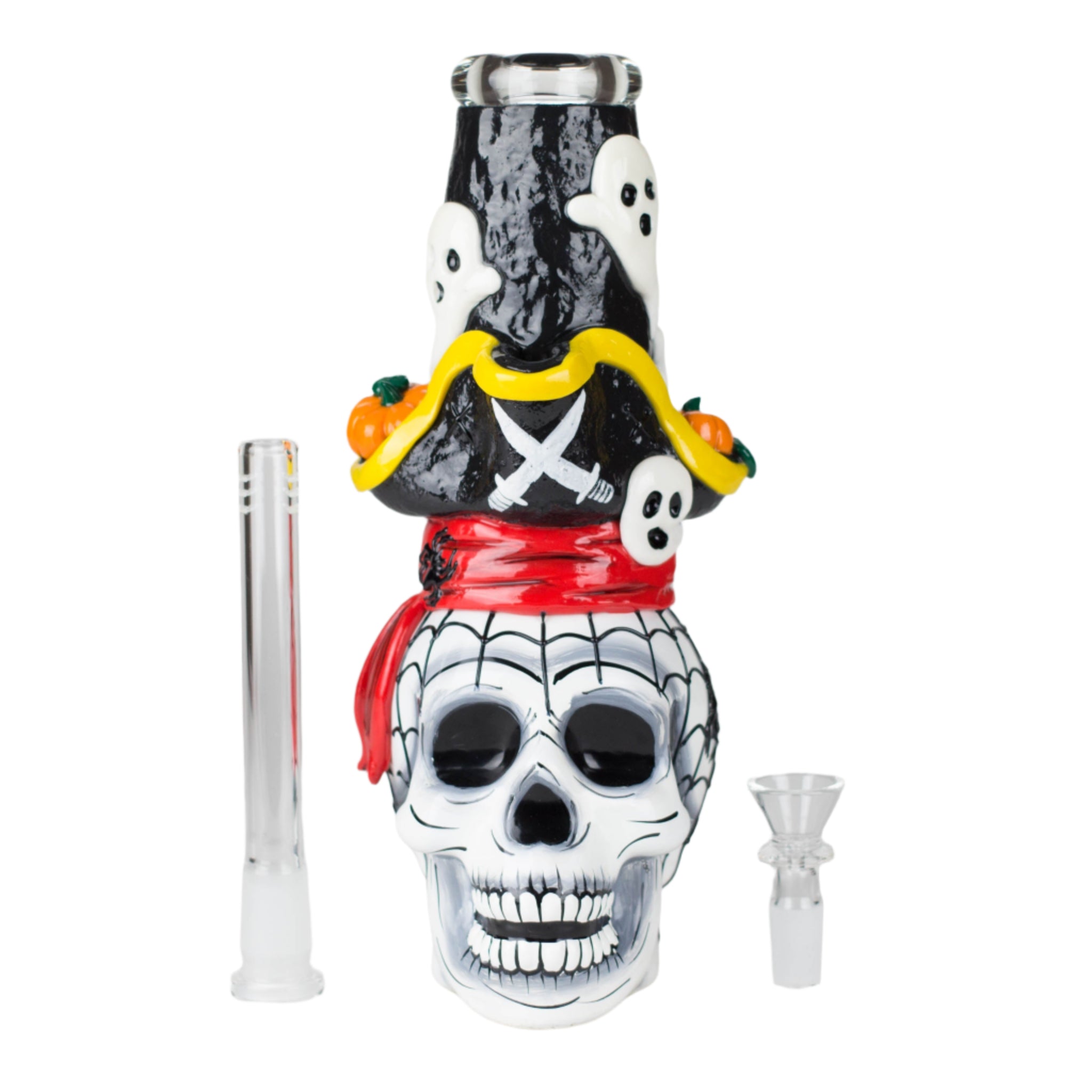 9&quot; Pirate Sugar Skull Bong - inhalco