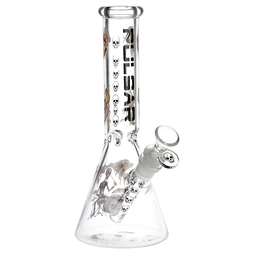 Pulsar Give the Drummer Some Beaker Glass Water Pipe-9.75"-14mm-F